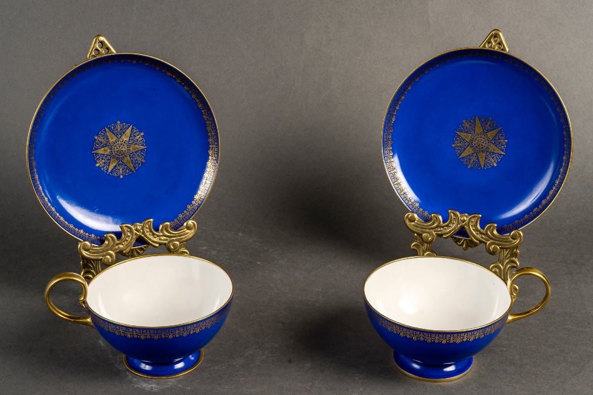 Paire de Tasses à Déjeuner Sèvres  1870-photo-3
