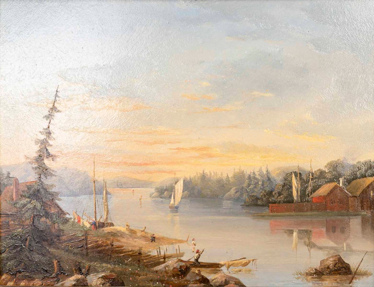 Pair Of 19th Century Oil Landscapes-photo-3