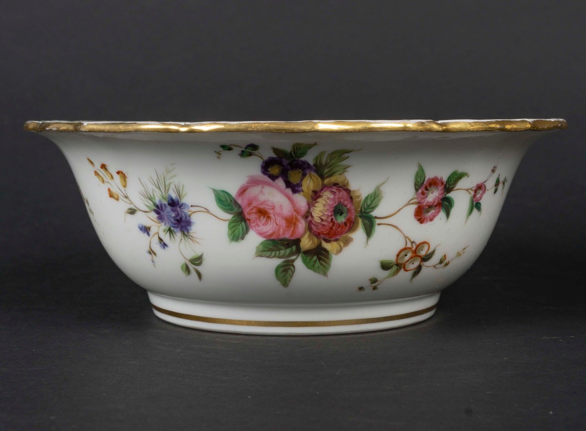 Service à  Thé "Jacob PETIT "fleuri peint par" Rihouet" Paris circa 1825-photo-5