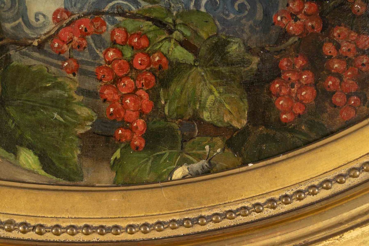 Composition florale dans un Vase "Attribuée à Pauline Casper " XIXème-photo-4