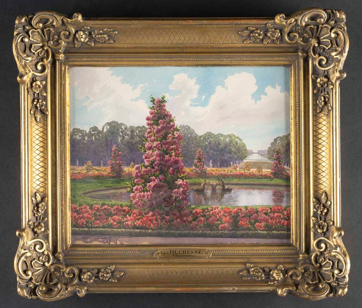 Géo Duchesne "the Gardens At Versailles" 19th Century