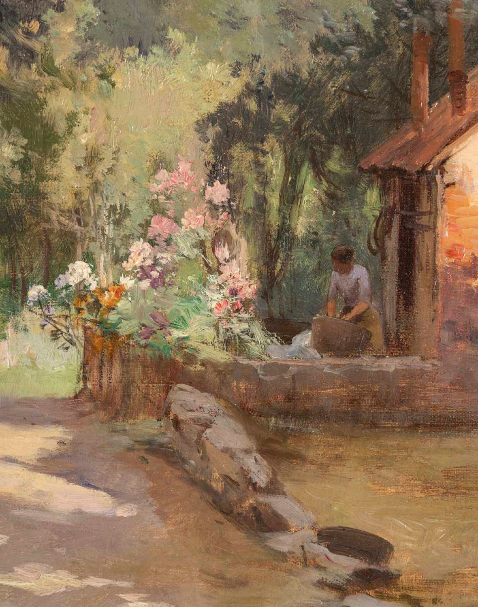 The Farm "emile-charles Dameron" 19th Century France-photo-4