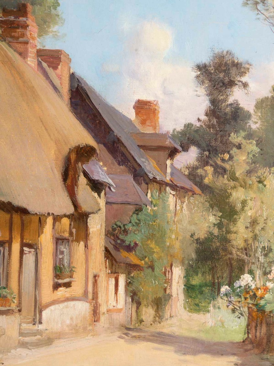 The Farm "emile-charles Dameron" 19th Century France-photo-3