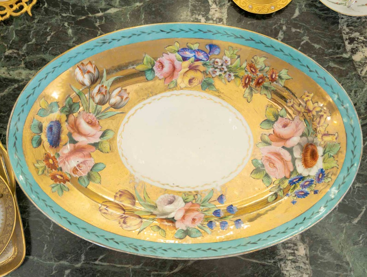 Large Celadon And Rose Centerpiece 19th Century-photo-4