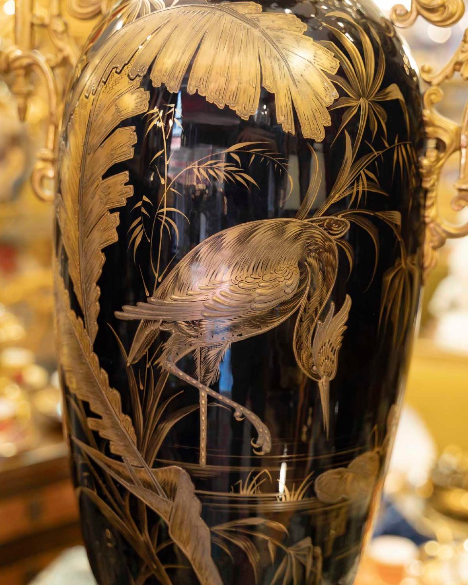Large Pair Of Vases With -photo-3
