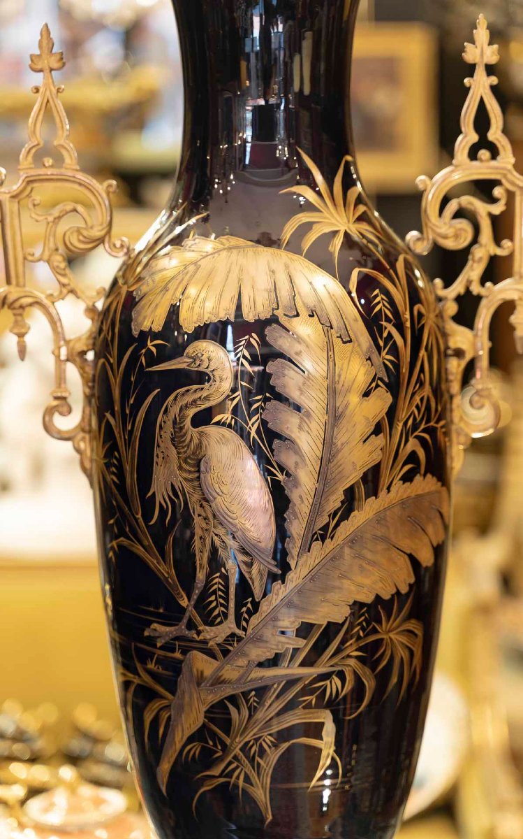 Large Pair Of Vases With -photo-5