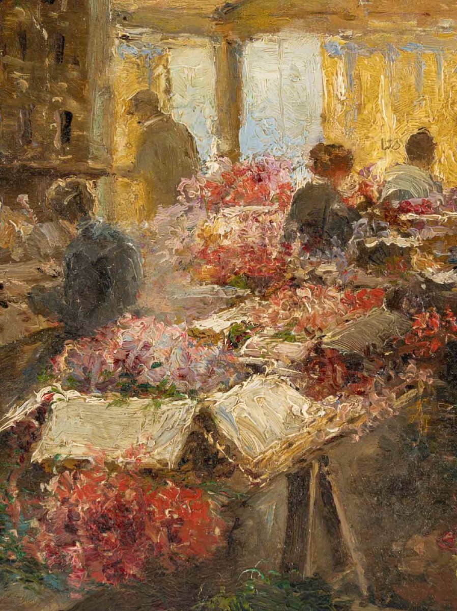 "at The Flower Shop" Belle époque Period (19th Century)-photo-1