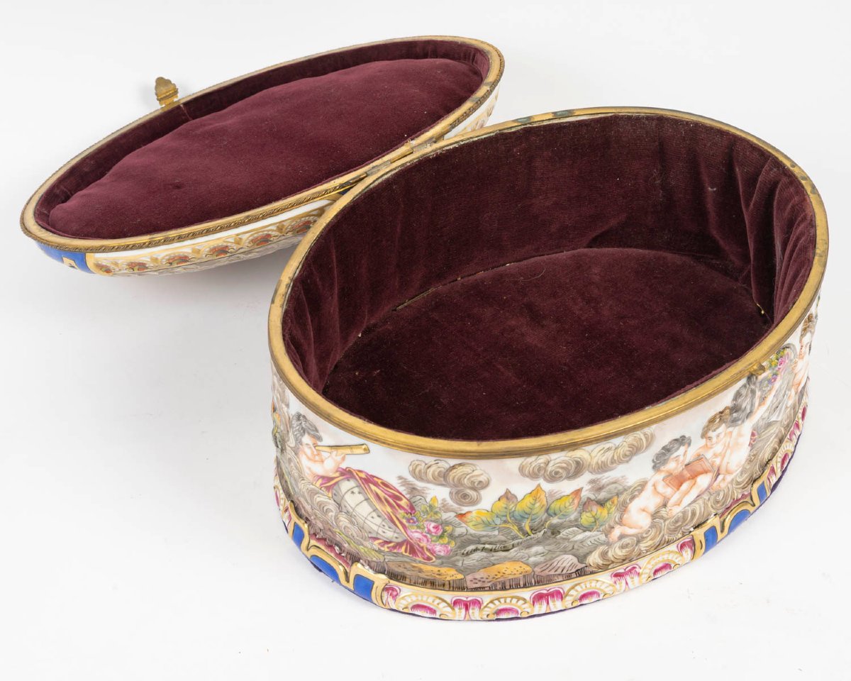 Grand Coffret à Bijou " Naples " Femme à sa toilette (  fin XIX  )-photo-2