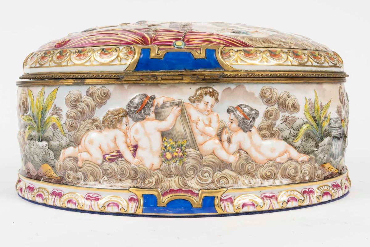 Grand Coffret à Bijou " Naples " Femme à sa toilette (  fin XIX  )-photo-3