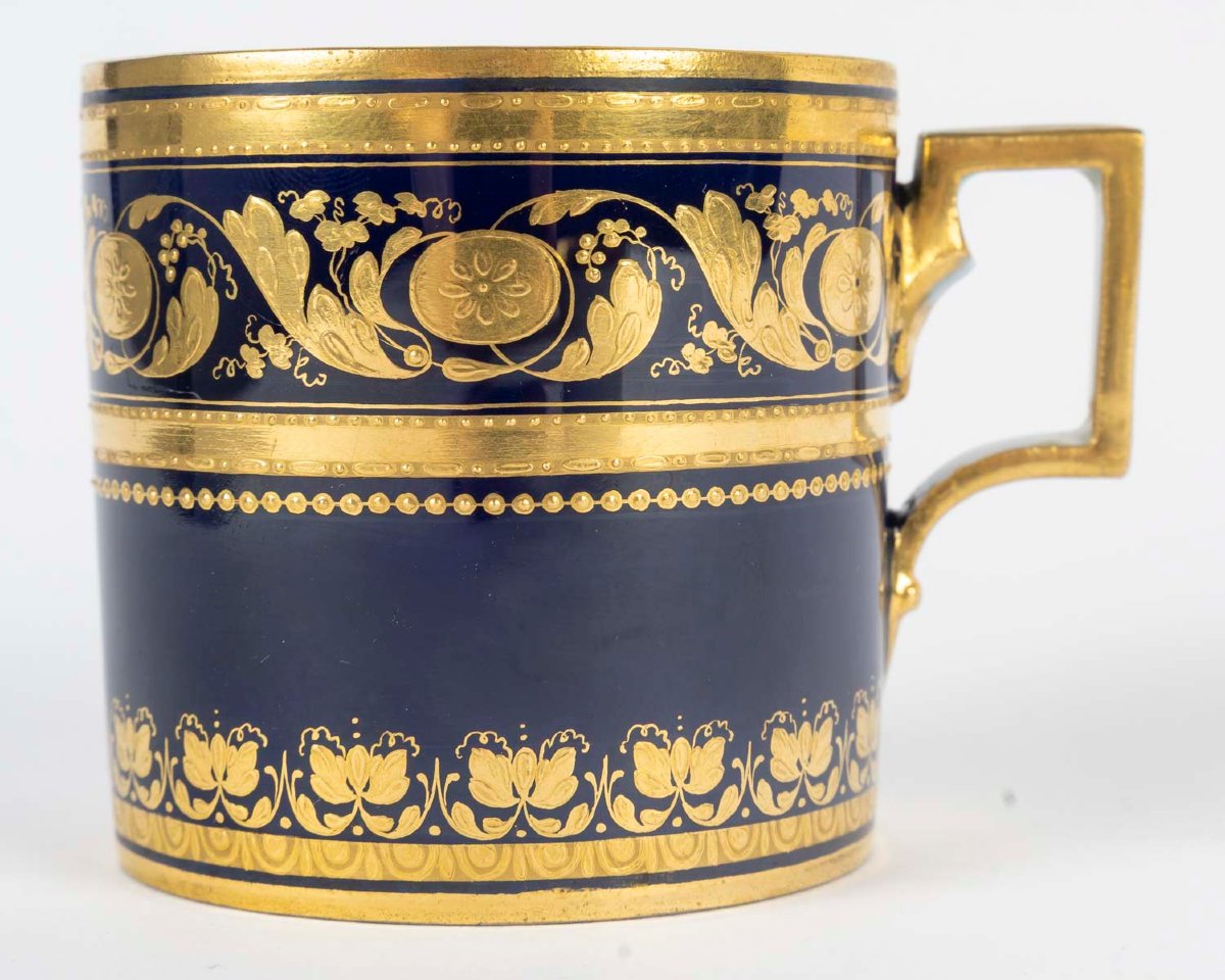 Tasse Bleu de four et Or  (fin XVIII ) "Vienne "-photo-4
