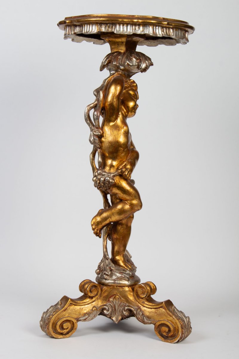 Amour Bolster In Golden And Silver Wood-photo-2