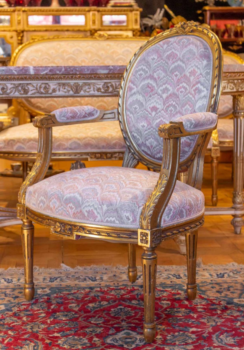 Louis XVI Style Living Room Napoleon III Period-photo-3