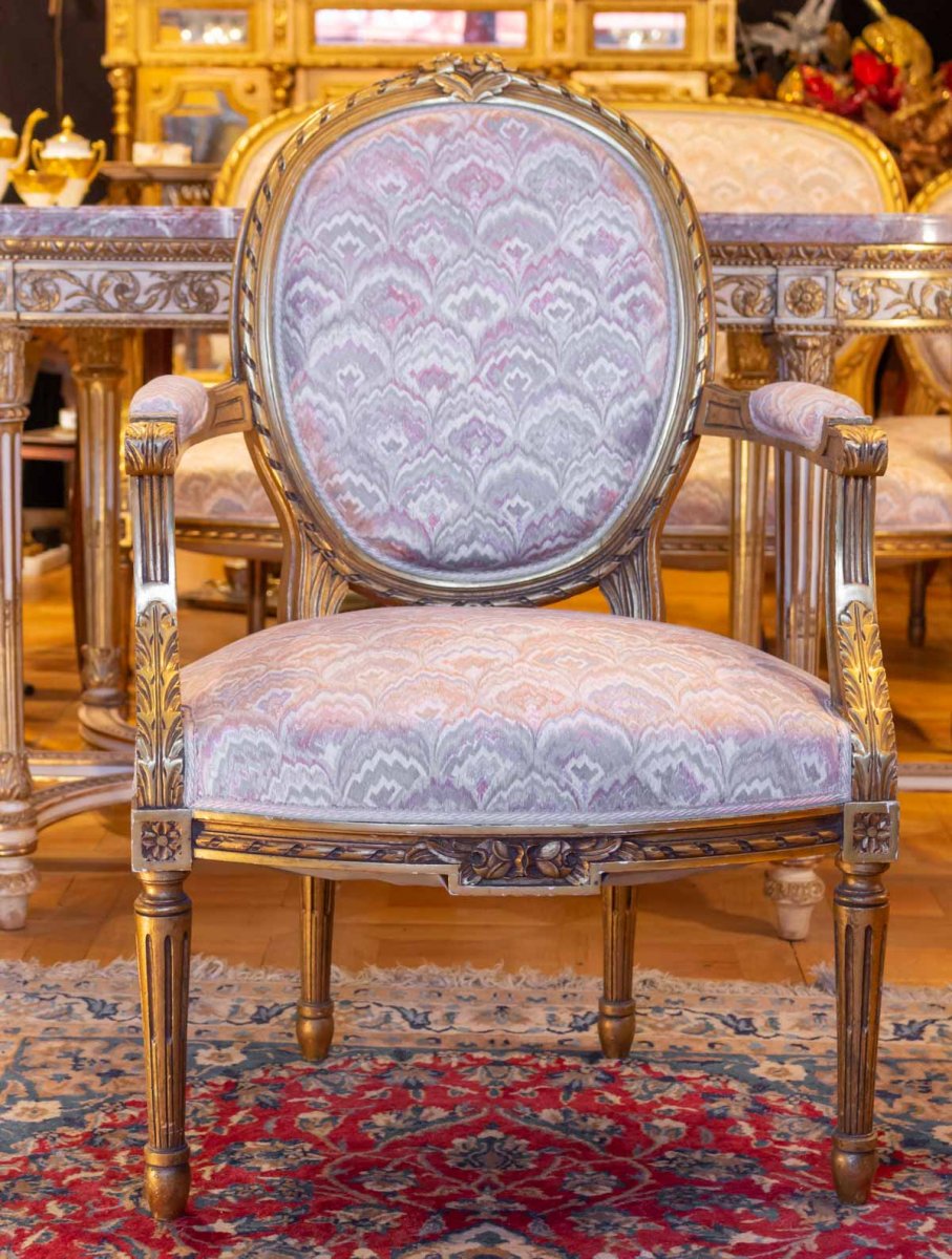 Louis XVI Style Living Room Napoleon III Period-photo-1