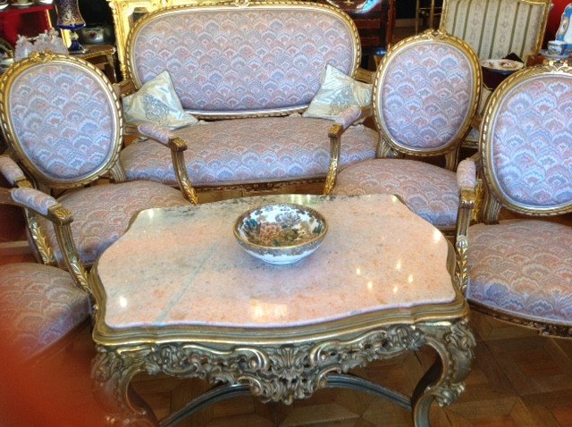 Louis XVI Style Living Room Napoleon III Period-photo-3