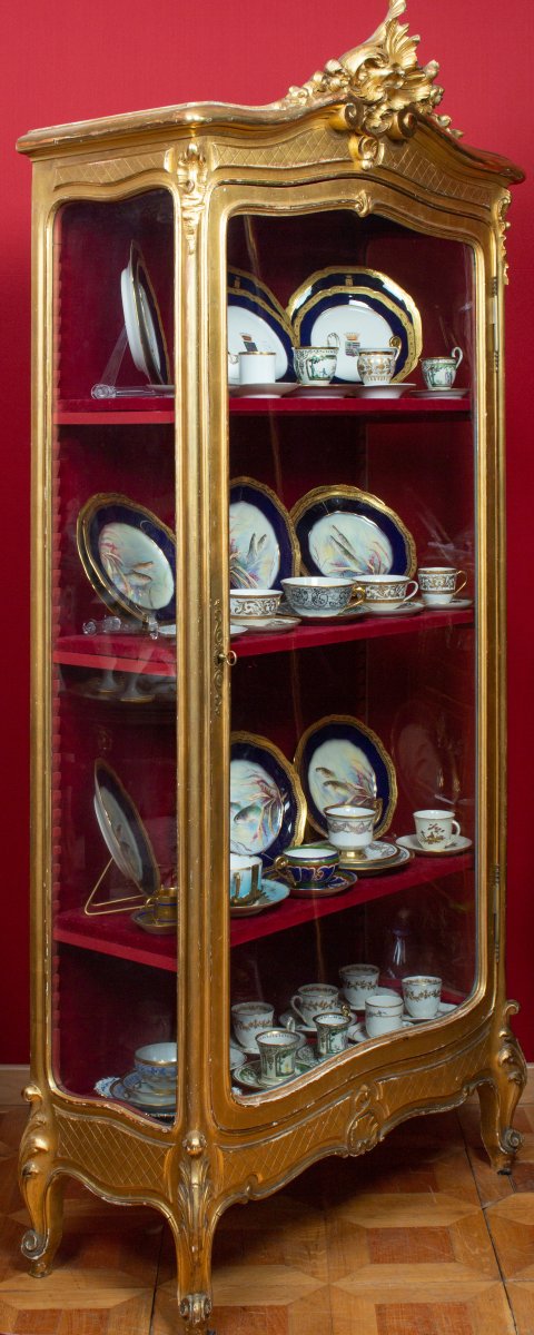 Vitrine En Bois Doré (xixème)-photo-2