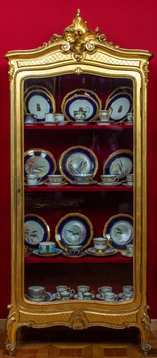 Vitrine En Bois Doré (xixème)
