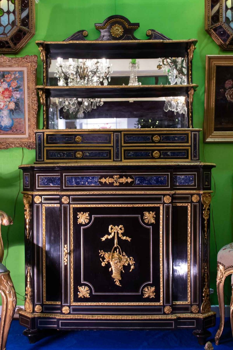 Ebony Cabinet With Lapis Lazuli Decoration (napoleon III)
