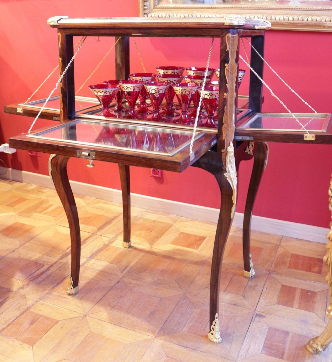 19th Century Bar Cabinet With 4 Opening Doors-photo-4