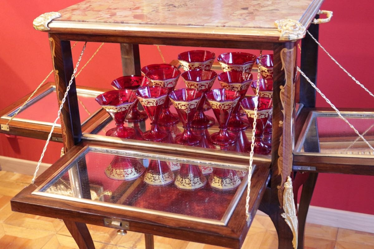 19th Century Bar Cabinet With 4 Opening Doors-photo-3