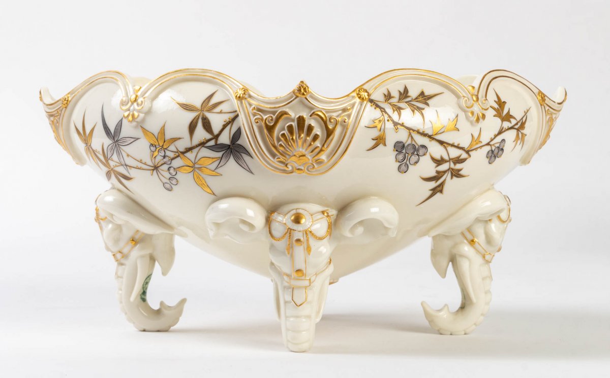 Trois coupes  aux Eléphants   (Royal Worcester)-photo-1