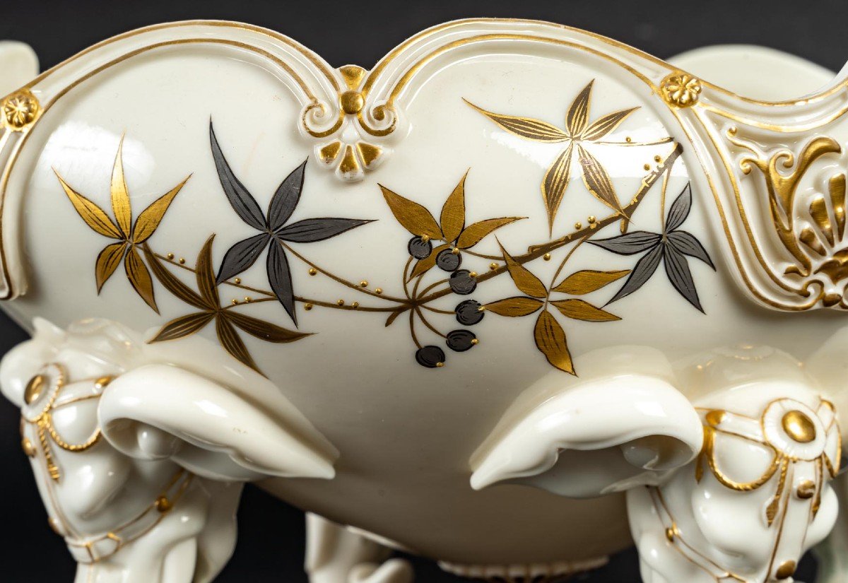 Trois coupes  aux Eléphants   (Royal Worcester)-photo-4