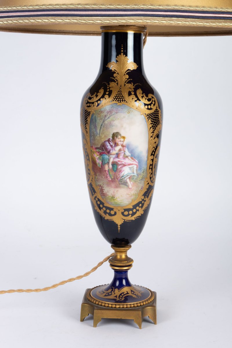 Lamp Blue Of Sèvres XIXene-photo-2