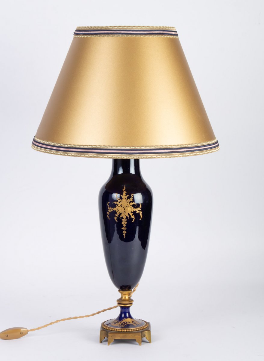 Lamp Blue Of Sèvres XIXene-photo-4