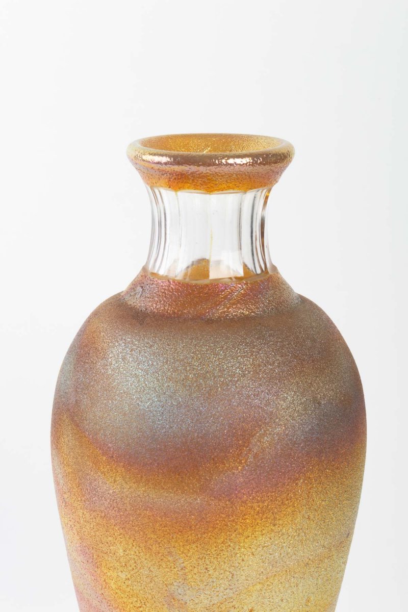 Cristaleries Vase By Pantin 1890 "rain 'bow"-photo-2