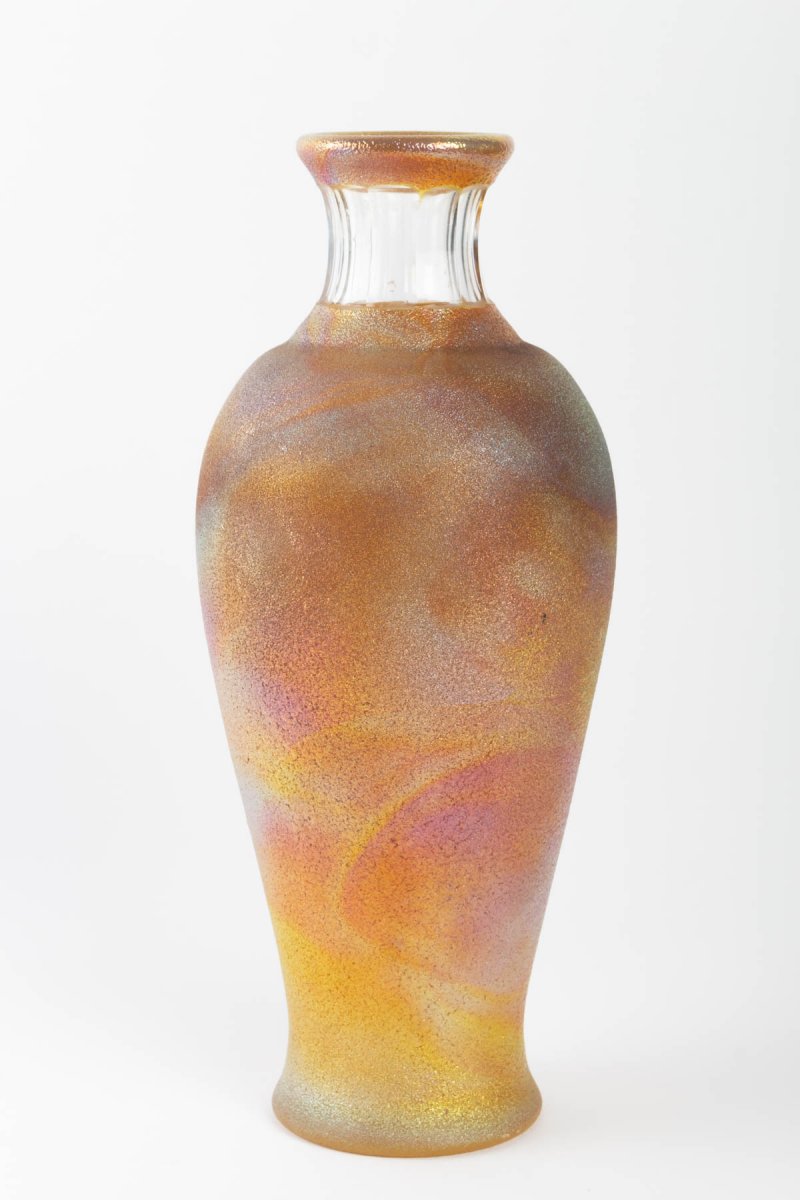 Cristaleries Vase By Pantin 1890 "rain 'bow"-photo-1