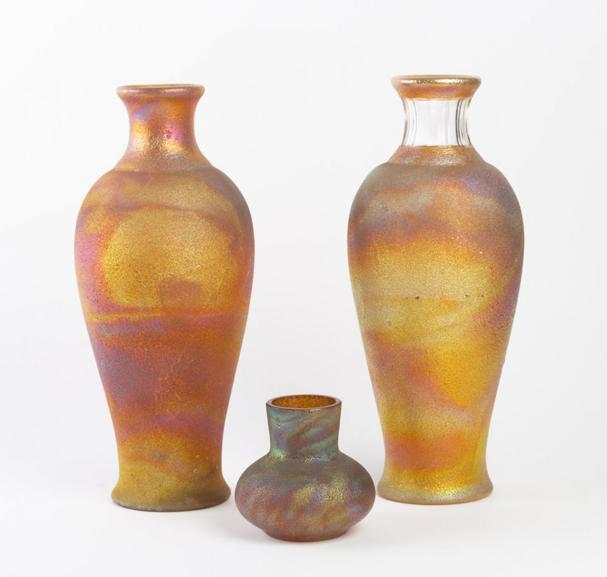 Cristaleries Vase By Pantin 1890 "rain 'bow"-photo-7