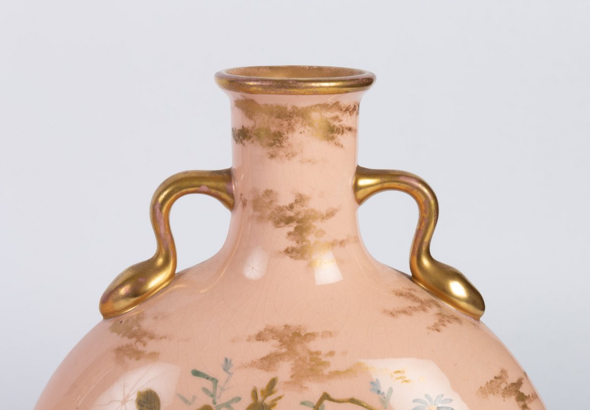 Paire de Vases Royal Worcester    XIXème-photo-1
