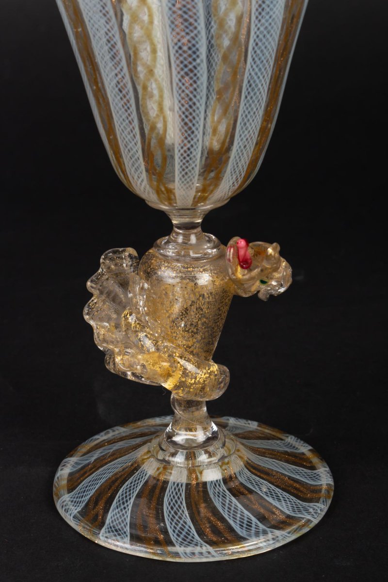 Verre Venise à filigrane et dragon  Salviati 1880-photo-4