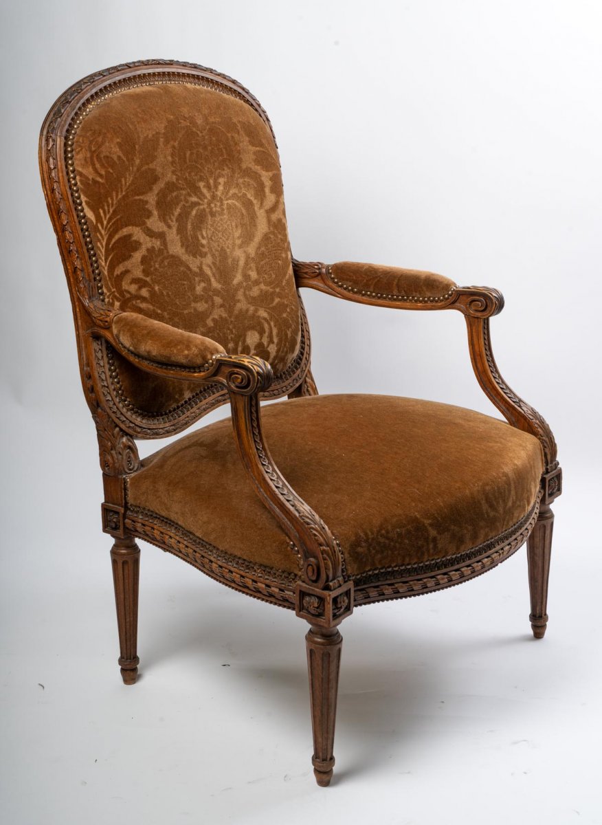 Queen's Armchair Transition Style (louis XV Louis XVI) 19th
