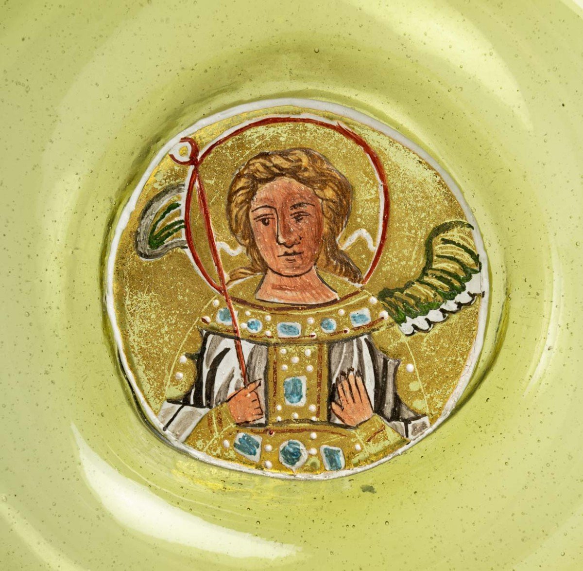 Venitian Vase Green Absinthe   (  Last 18een /first 19een Century )-photo-1