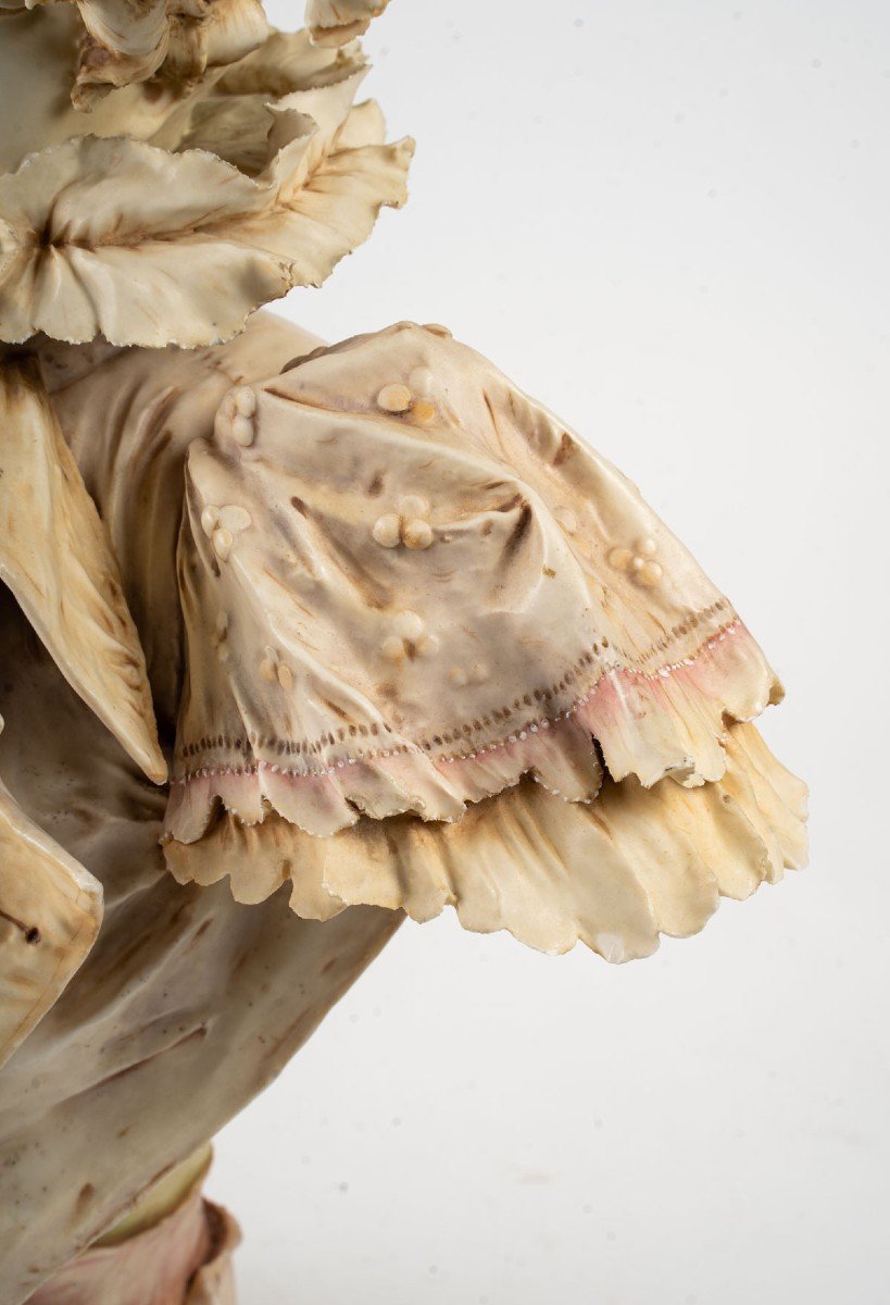 Biscuit Bust: An Elegant In A Hat (art Nouveau 1900)-photo-5