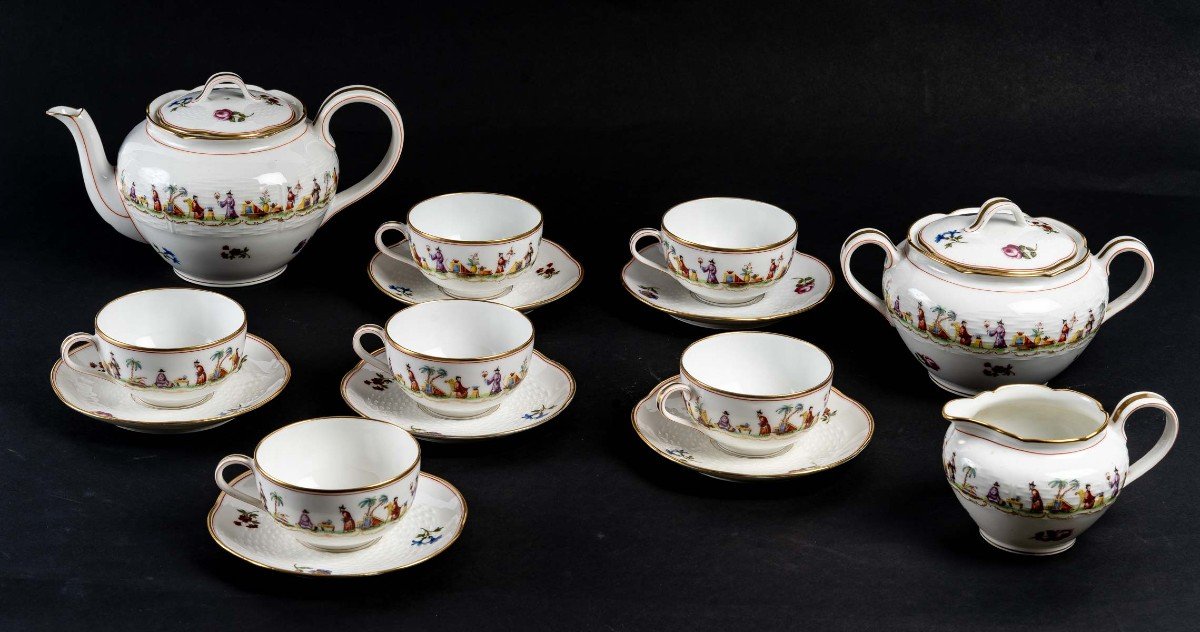 Tea Service "to The Chinese" Théodore Haviland 1894 Limoges