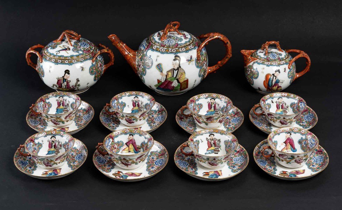Butterfly Tea Service "bayeux" France 1820/1830-photo-2