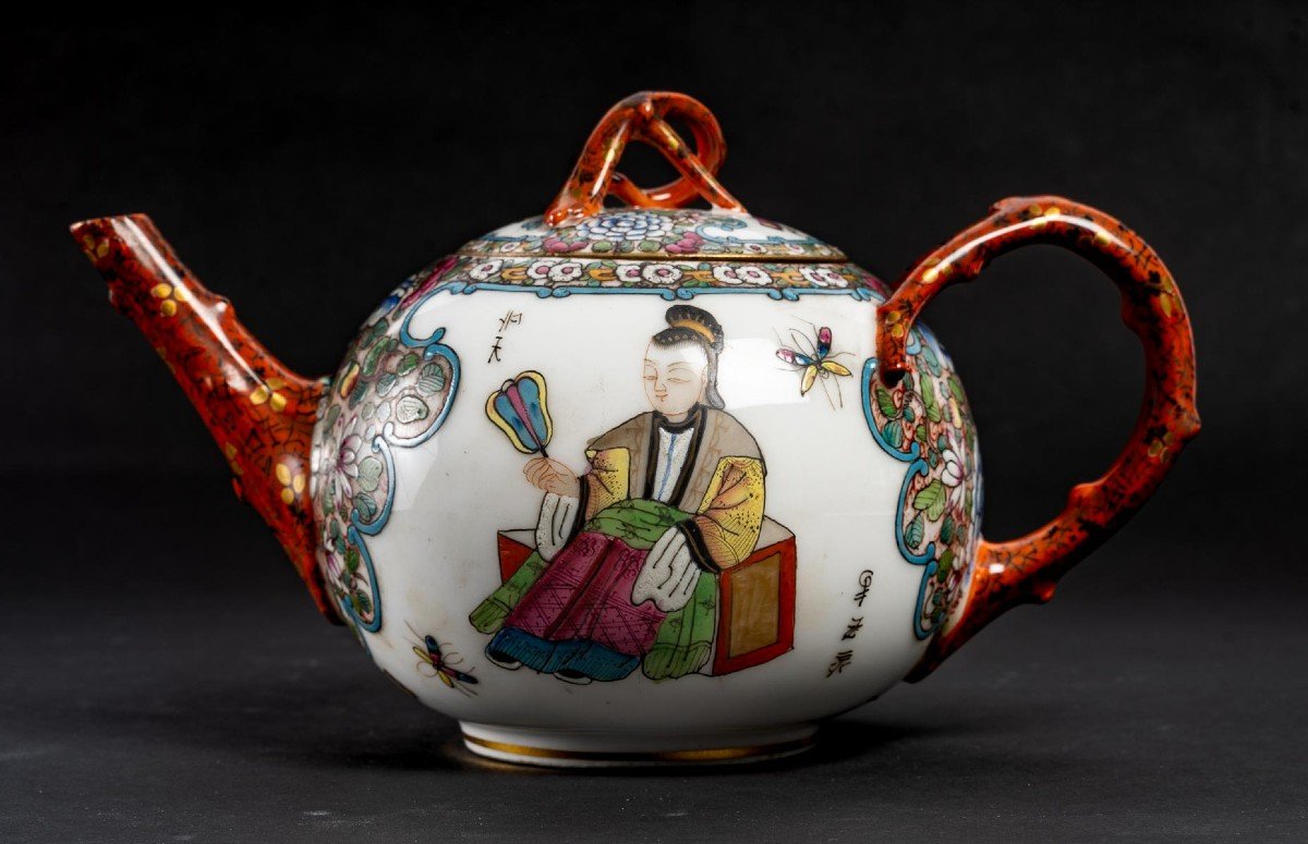 Butterfly Tea Service "bayeux" France 1820/1830-photo-3