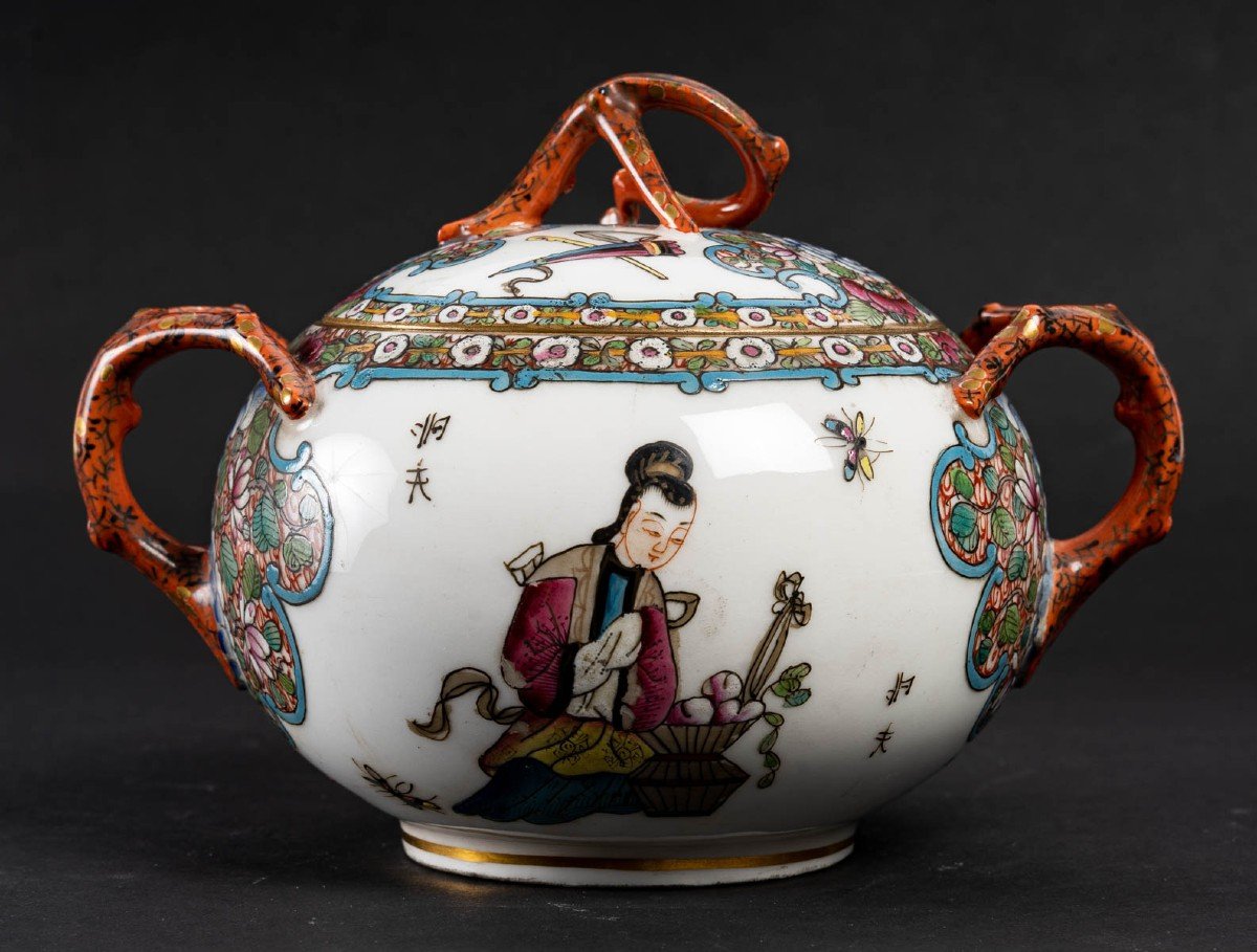 Butterfly Tea Service "bayeux" France 1820/1830-photo-6