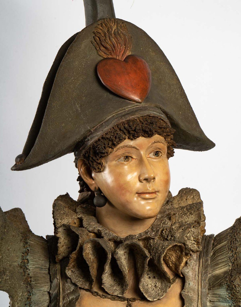 Buste d'une Merveilleuse avec coiffe( au coeur)  (période Directoire )-photo-5