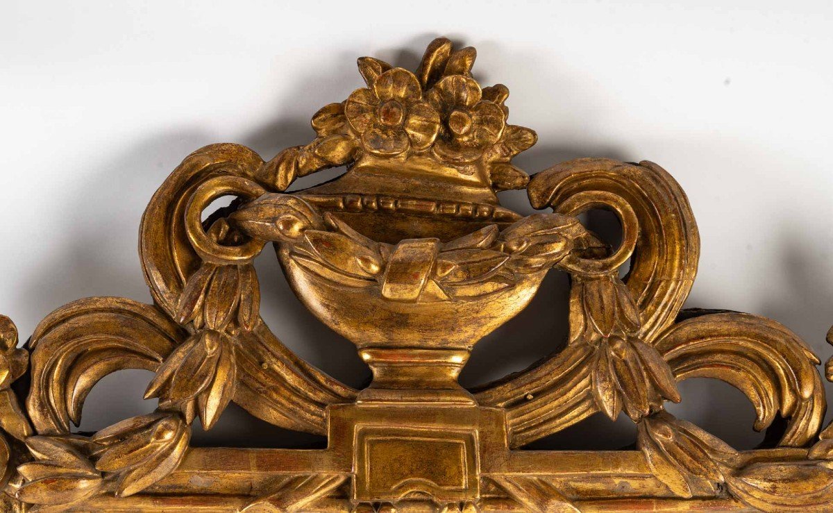 Louis XVI Mirror In Gilded Wood-photo-3