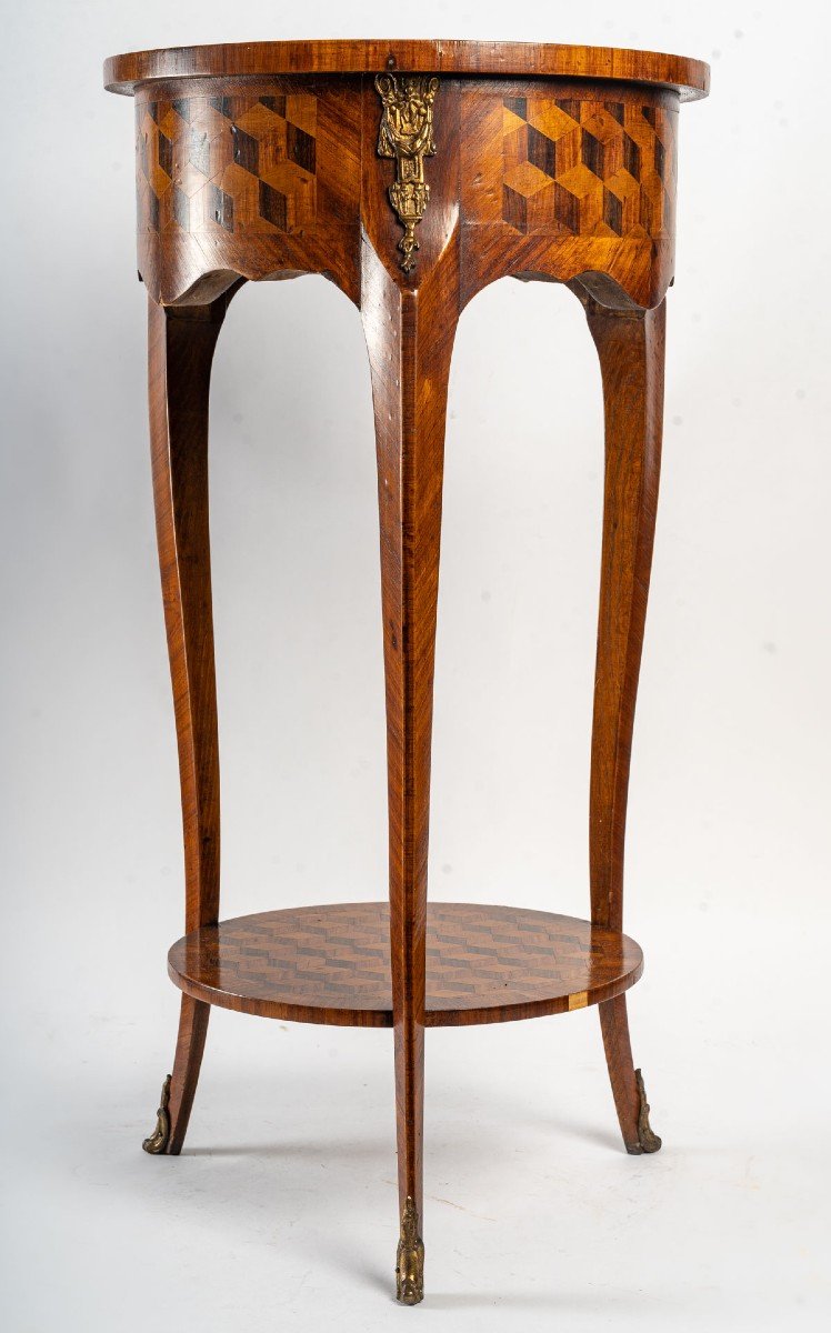Small Transition Style Table (louis XV / Louis XVI)-photo-3