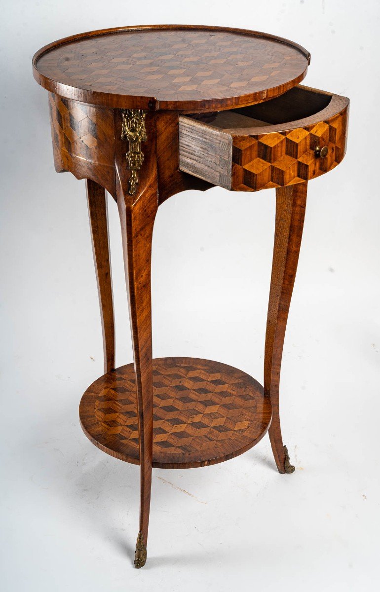 Small Transition Style Table (louis XV / Louis XVI)-photo-5