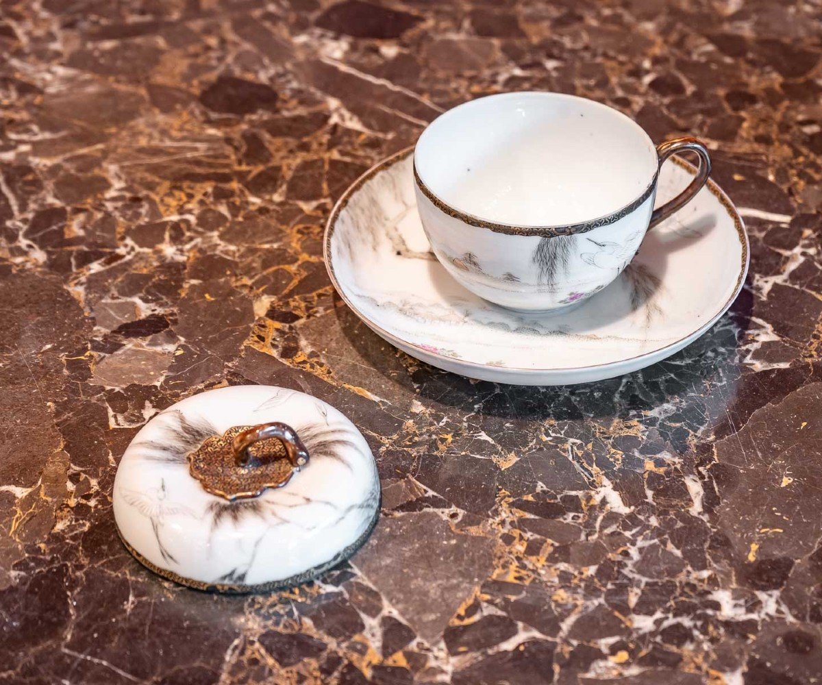 Four Covered Cups Japan XIXth-photo-3