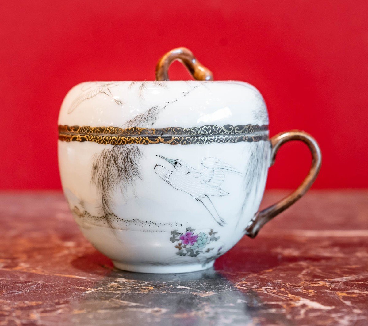 Four Covered Cups Japan XIXth-photo-4