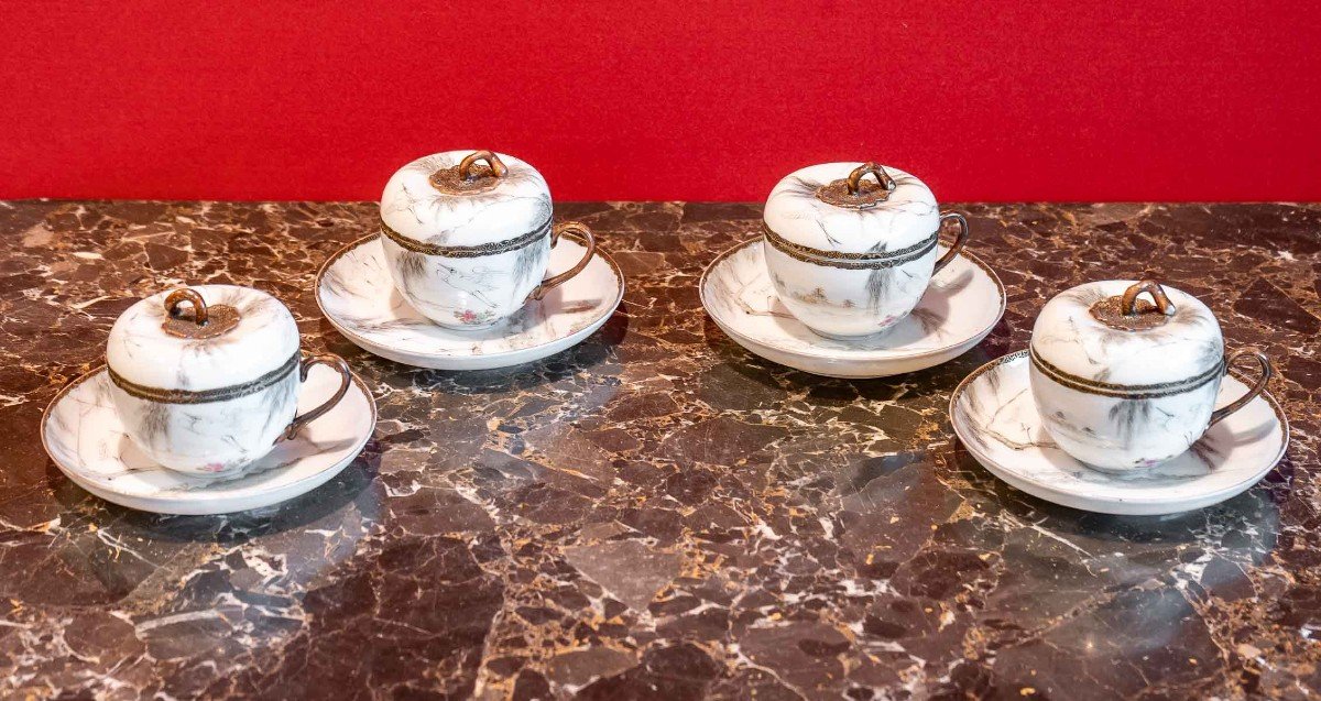Four Covered Cups Japan XIXth