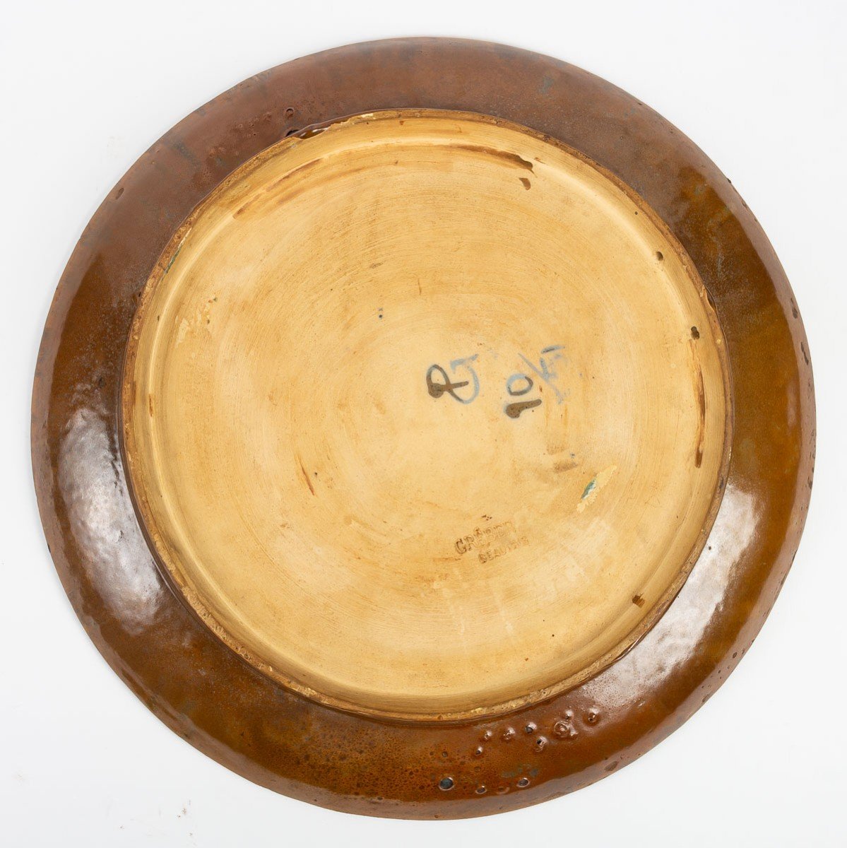 Large Ceramic Dish "c.greber (1820-1898) Beauvais-photo-4