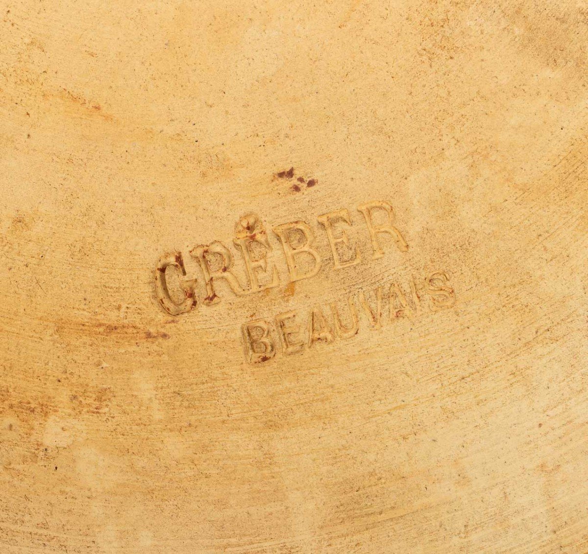 Large Ceramic Dish "c.greber (1820-1898) Beauvais-photo-1