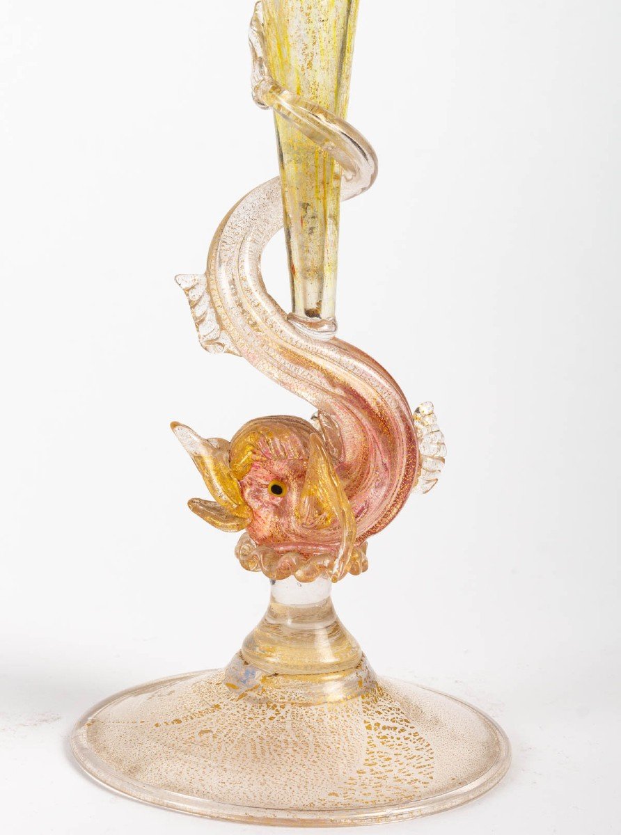Antonio Salviati  "Vase au Dauphin 1880 "-photo-1