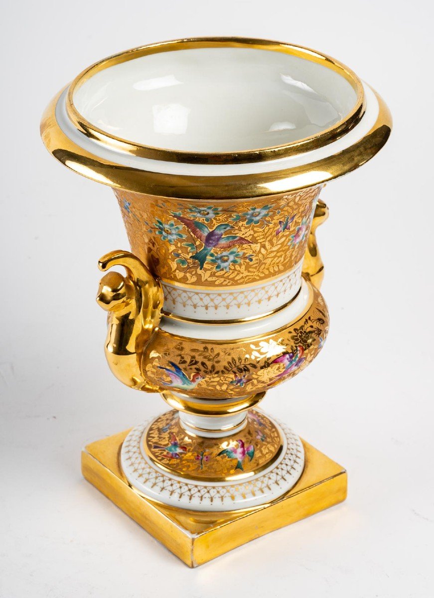 Le Tallec "medici Vase With Polychrome Birds" 28 Cm-photo-2